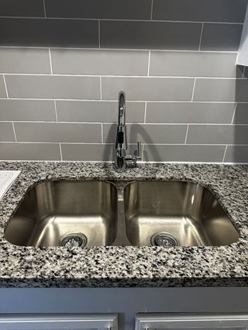 Premium glass subway tile backsplash